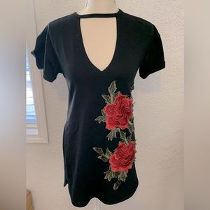 Black rose dress